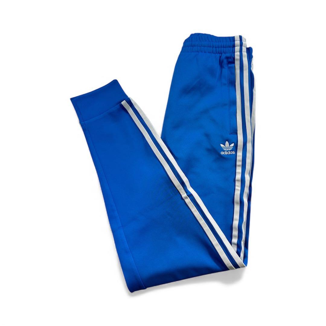 美品adidas トラックパンツ トレフォイル 刺繍ロゴ