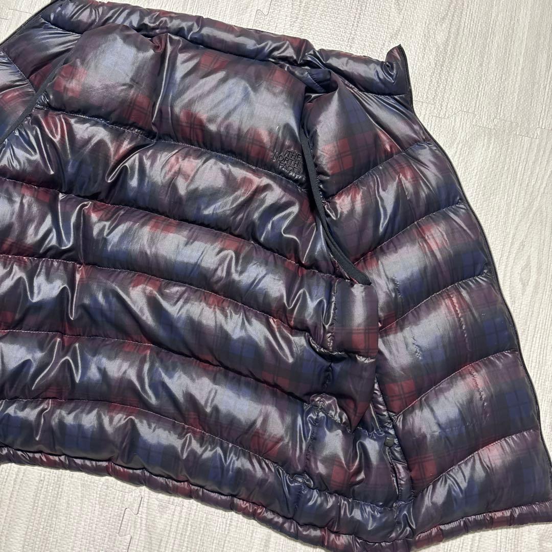 THE NORTH FACE ノースフェイス ダウンベスト XL チェック柄