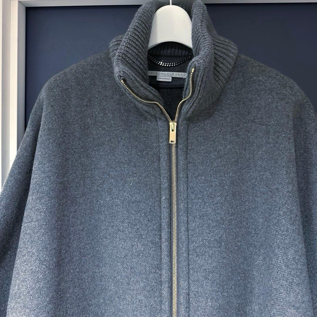 STELLA McCARTNEY ジップアップケープコート グレー