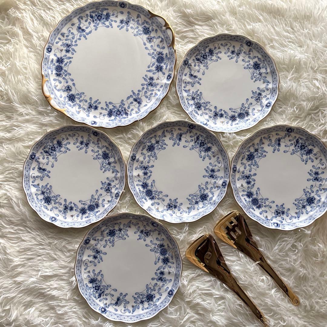 ✨未使用品✨NARUMI ナルミ　ミラノ　ボーンチャイナ パーティー皿6枚セット