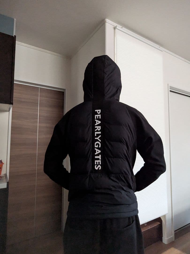 PEARLY GATES フード付きダウンジャケット ブラック